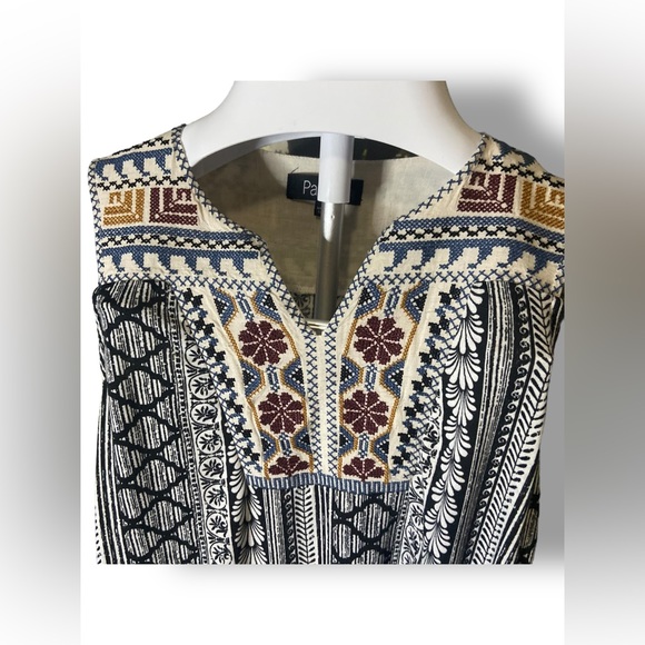 Papillon Dress with neck sticking detail Blue White small - Picture 2 of 5